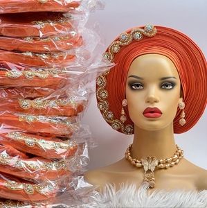 Orange and gold triming headties